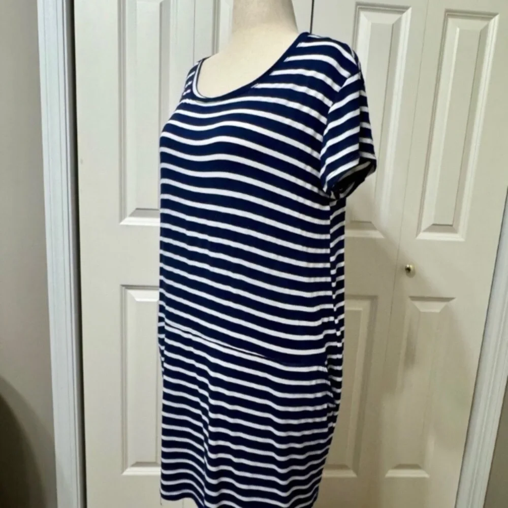 Caslon Navy & White Striped Midi Dress - Picture 3 of 5